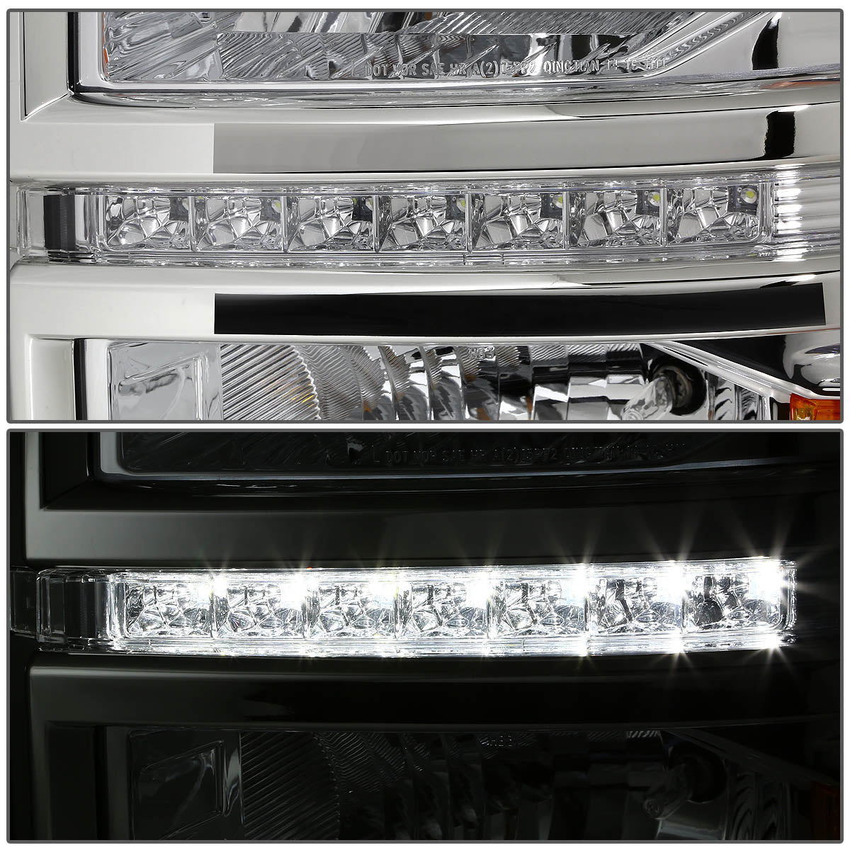 LED DRL Headlights<br>14-15 Chevy Silverado 1500