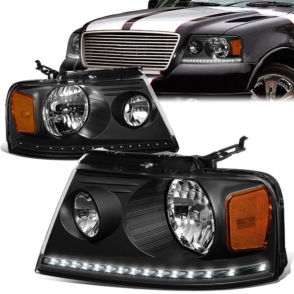 LED DRL Headlights<br>04-08 Ford F-150, 06-08 Lincoln Mark LT