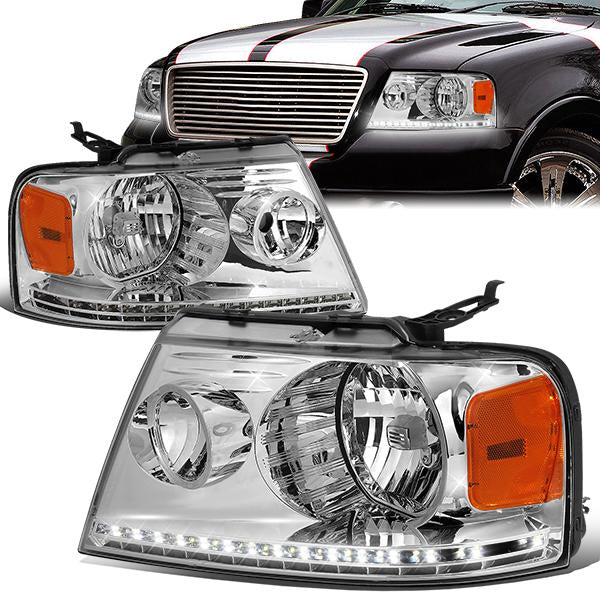 LED DRL Headlights<br>04-08 Ford F-150, 06-08 Lincoln Mark LT