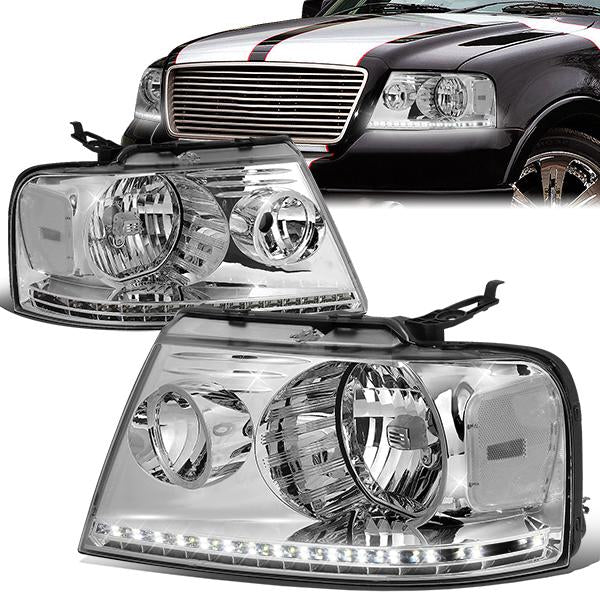 LED DRL Headlights<br>04-08 Ford F-150, 06-08 Lincoln Mark LT