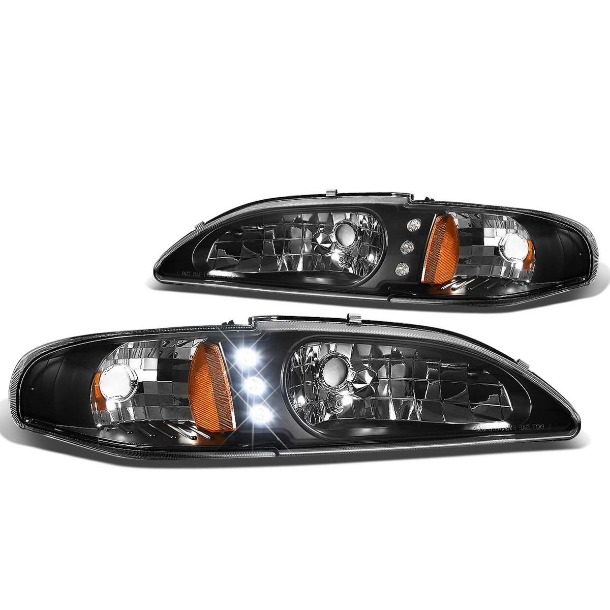 LED DRL Headlights<br>94-98 Ford Mustang