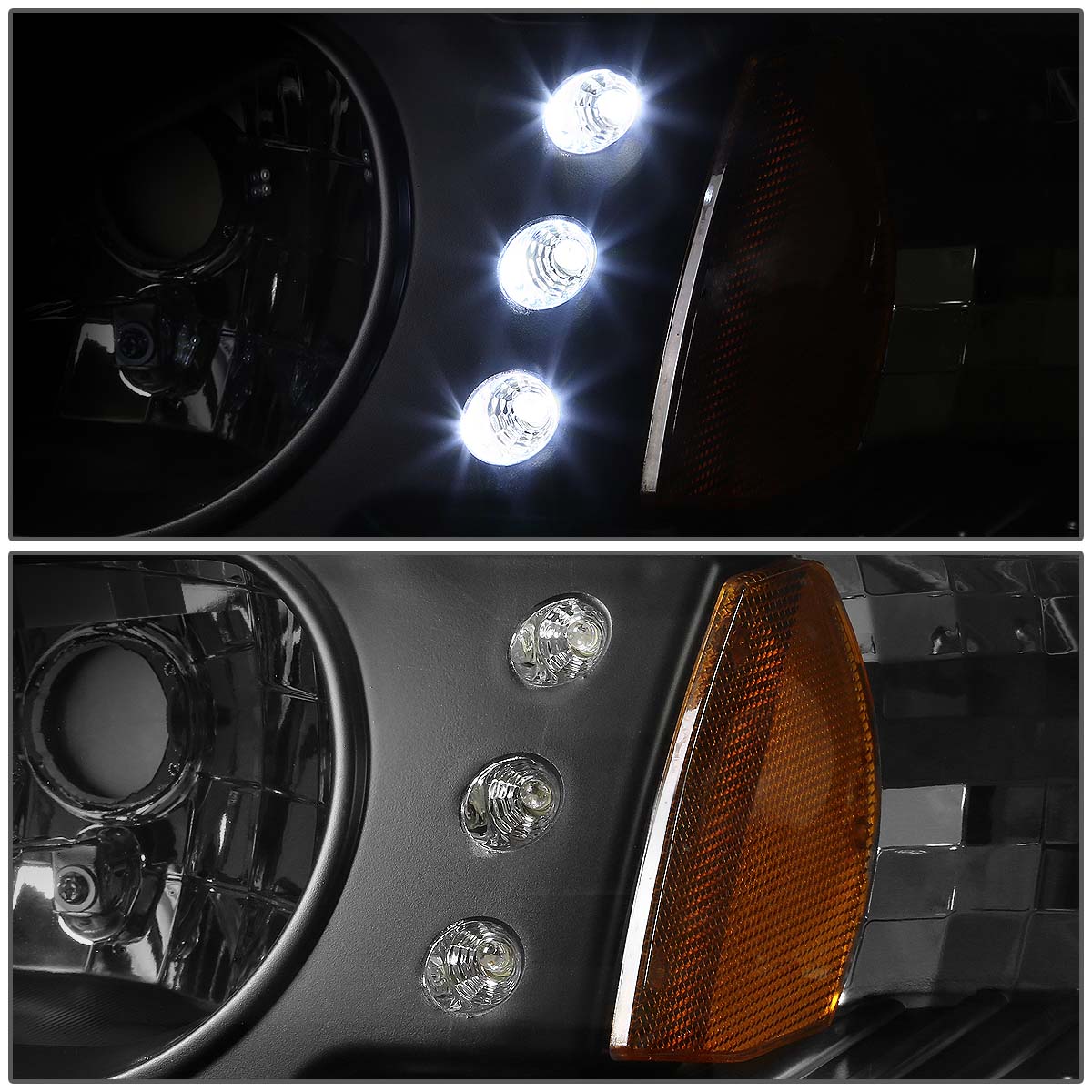 LED DRL Headlights<br>94-98 Ford Mustang