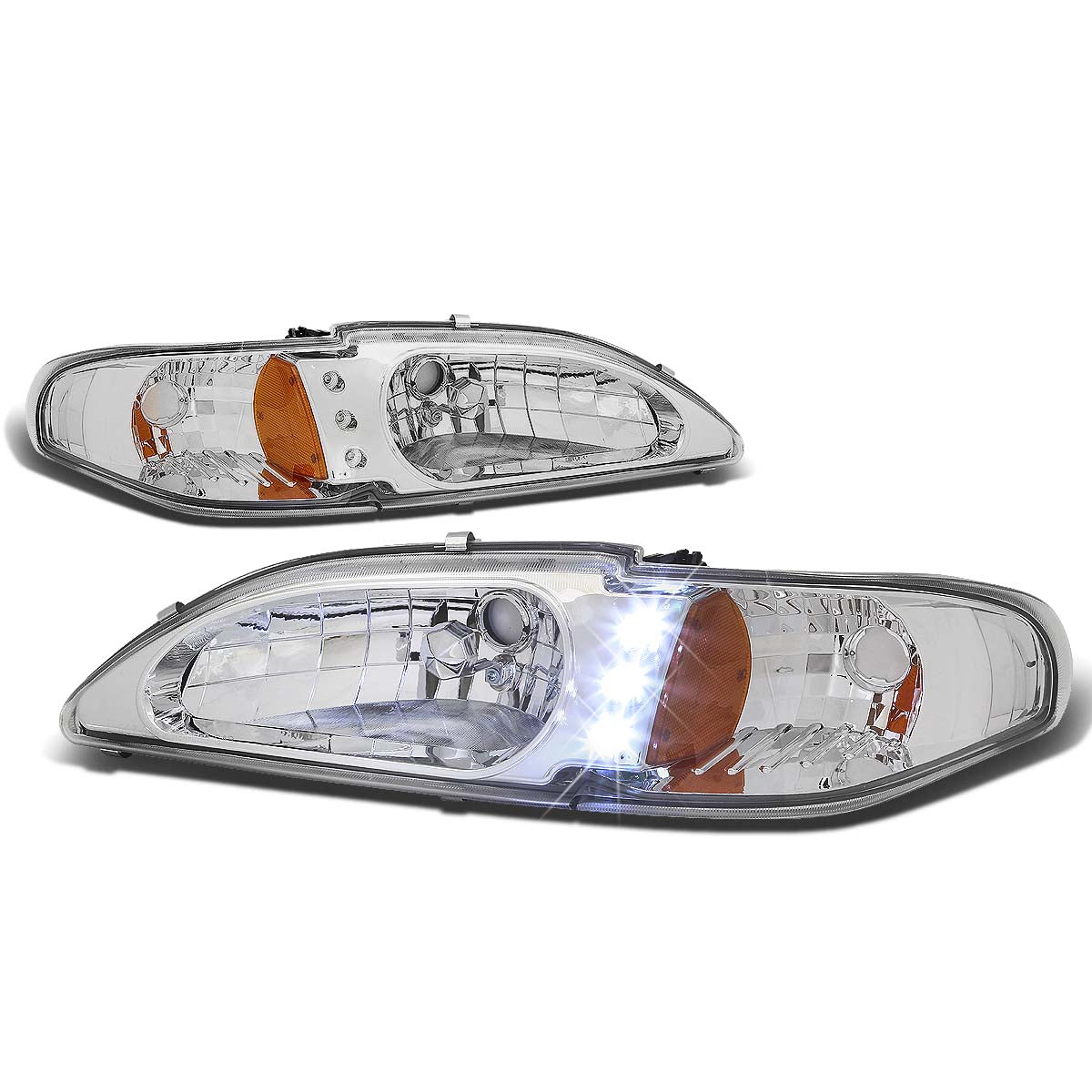 LED DRL Headlights<br>94-98 Ford Mustang