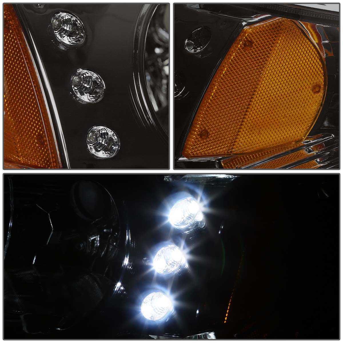 LED DRL Headlights<br>94-98 Ford Mustang