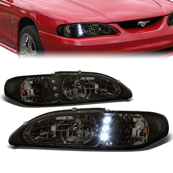 LED DRL Headlights<br>94-98 Ford Mustang