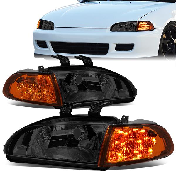 LED Turn Signal Headlights<br>92-95 Honda Civic Coupe/ Hatchback