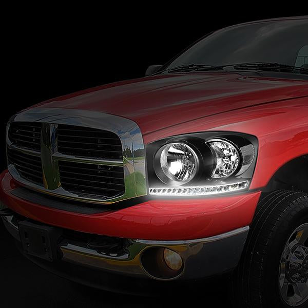 LED DRL Headlights<br>06-09 Dodge RAM 1500 2500 3500