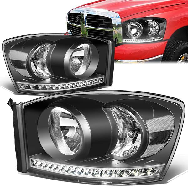 LED DRL Headlights<br>06-09 Dodge RAM 1500 2500 3500