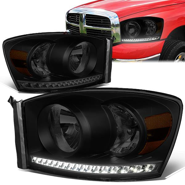 LED DRL Headlights<br>06-09 Dodge RAM 1500 2500 3500