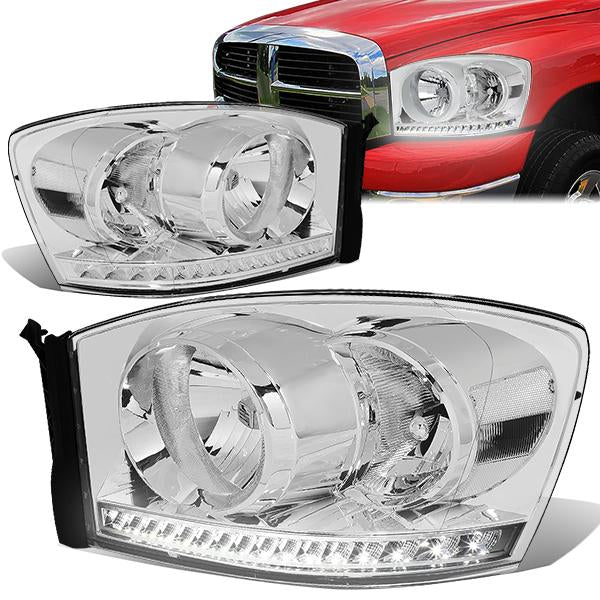 LED DRL Headlights<br>06-09 Dodge RAM 1500 2500 3500