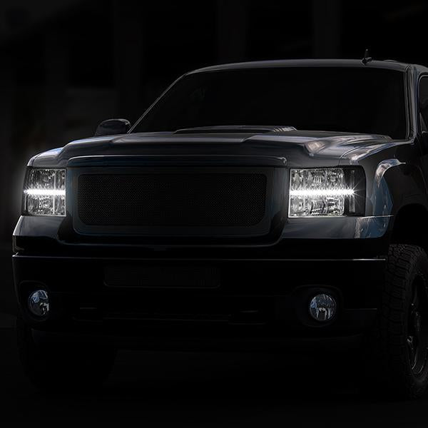 LED DRL Headlights<br>07-14 GMC Sierra 1500 2500 3500