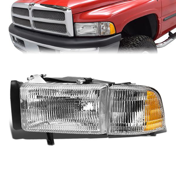 Factory Style Headlights<br>94-02 Dodge Ram 1500 2500 3500