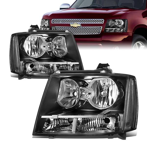 Factory Style Headlights <br>07-14 Chevy Suburban 1500/2500, Tahoe, Avalanche