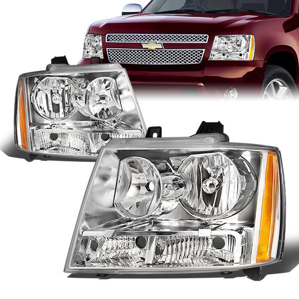 Factory Style Headlights <br>07-14 Chevy Suburban 1500/2500, Tahoe, Avalanche