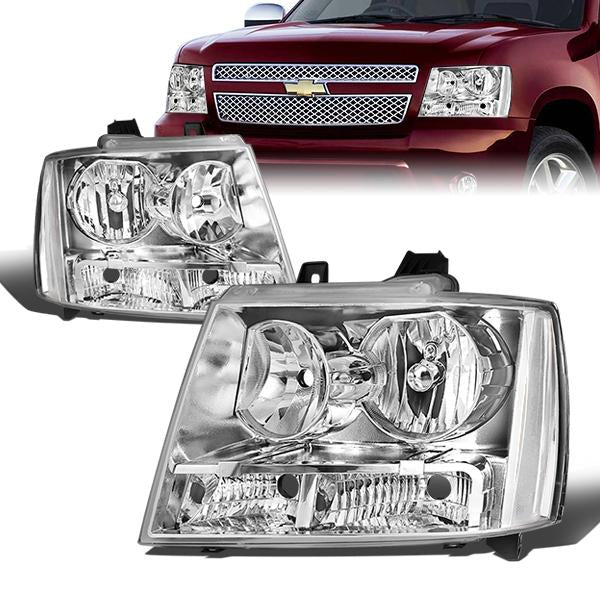 Factory Style Headlights <br>07-14 Chevy Suburban 1500/2500, Tahoe, Avalanche