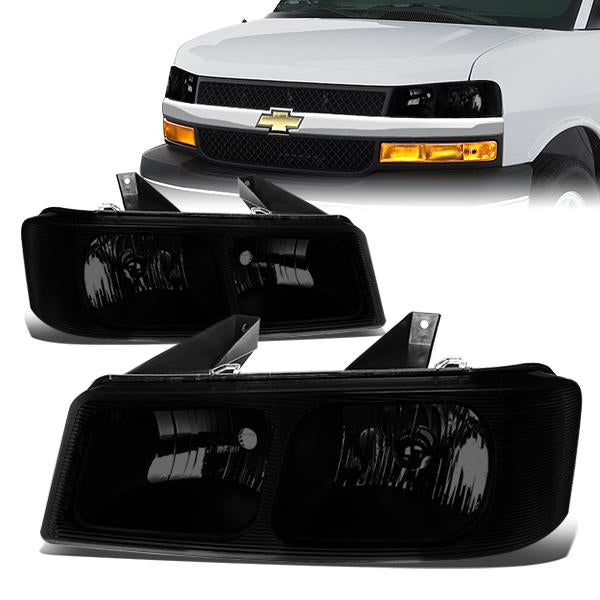 Factory Style Headlights<br>03-20 Chevy Express GMC Savana 1500-4500