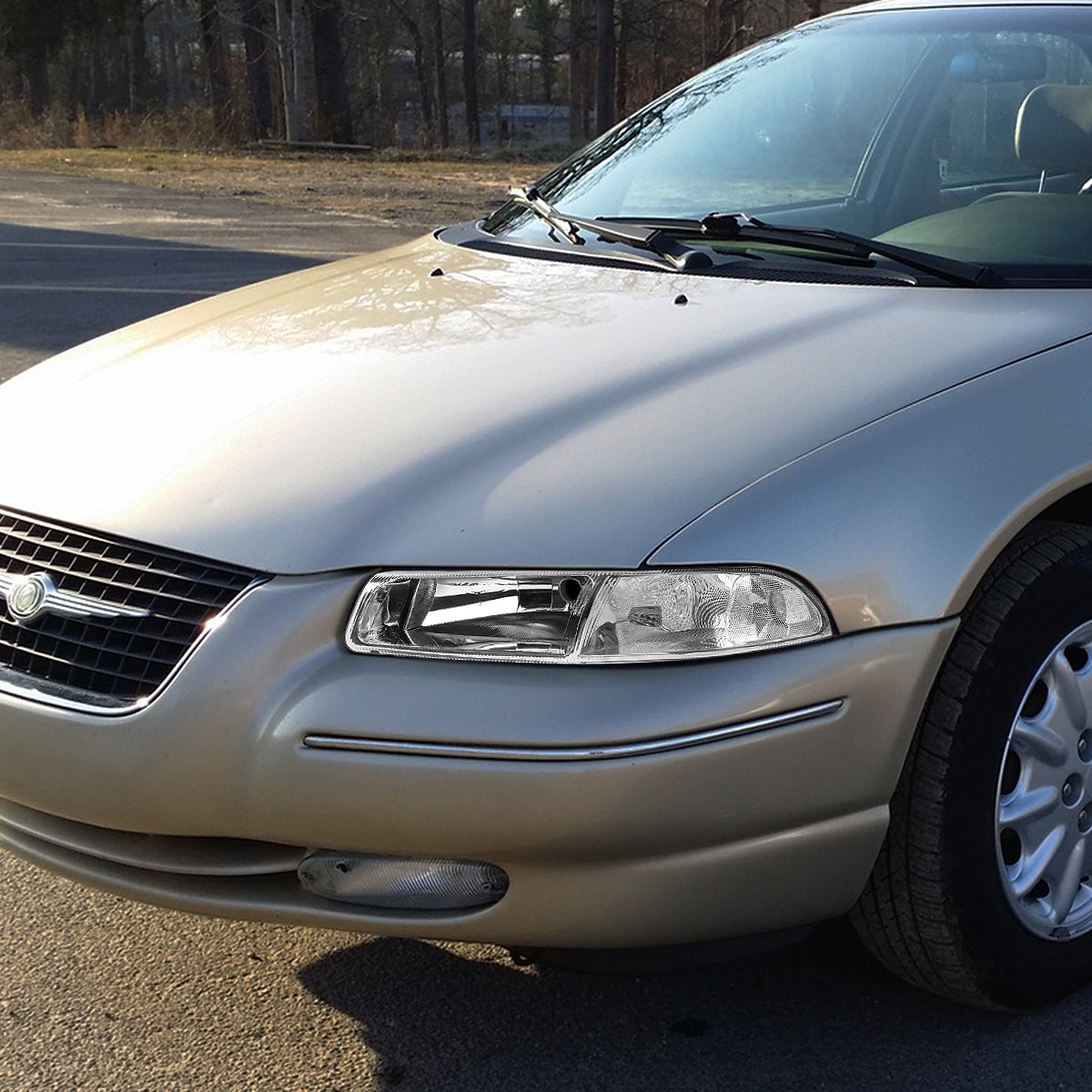 Factory Style Headlights<br>95-00 Chrysler Cirrus Dodge Stratus Plymouth Breeze