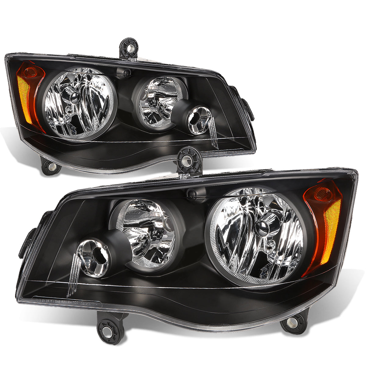 Factory Style Headlights<br>08-16 Chrysler Town Country, 11-17 Dodge Grand Caravan