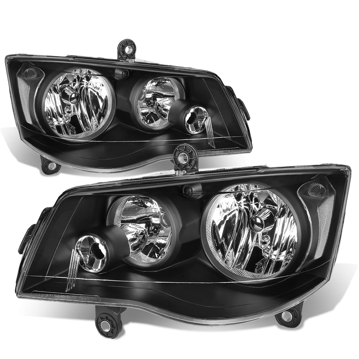 Factory Style Headlights<br>08-16 Chrysler Town Country, 11-17 Dodge Grand Caravan