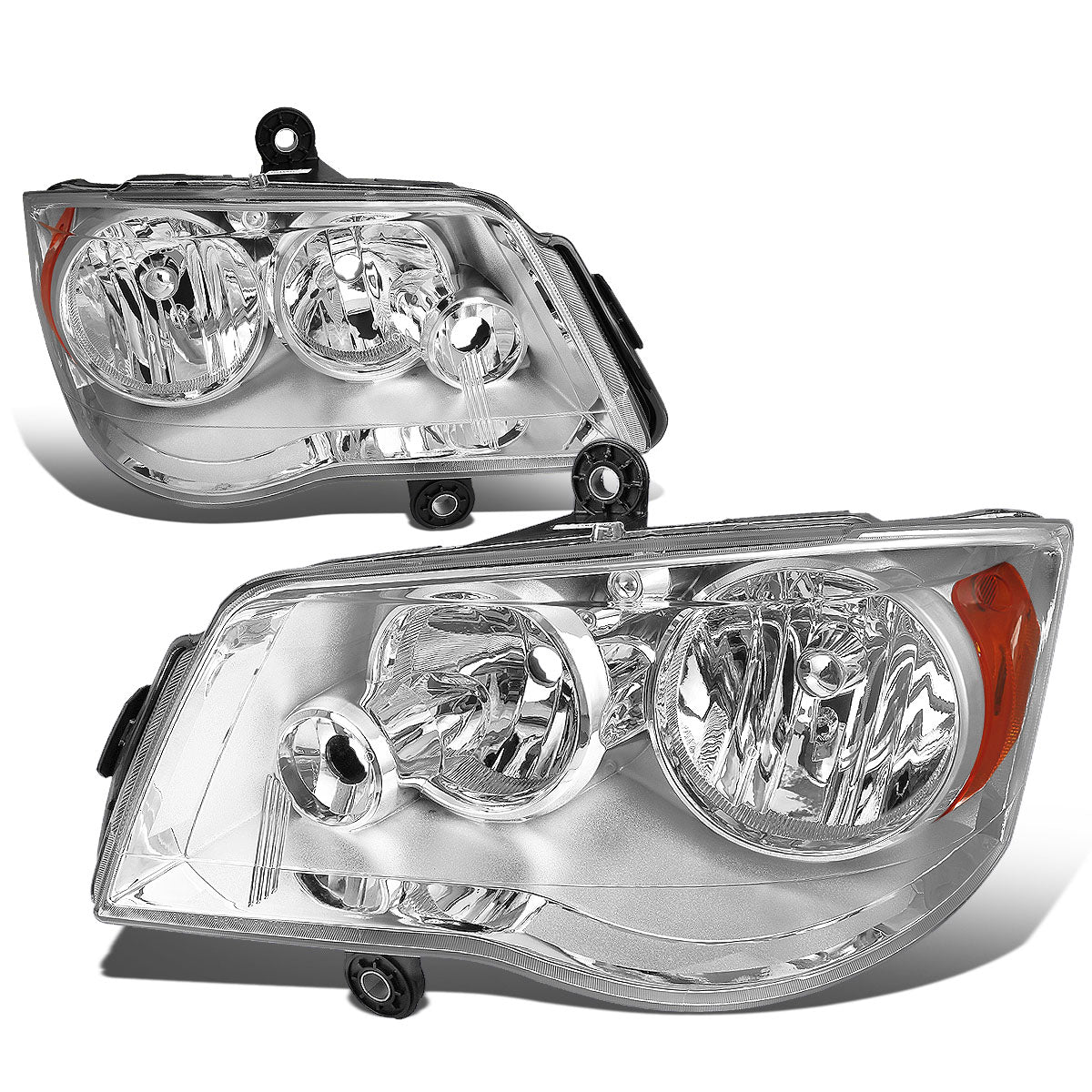 Factory Style Headlights<br>08-16 Chrysler Town Country, 11-17 Dodge Grand Caravan