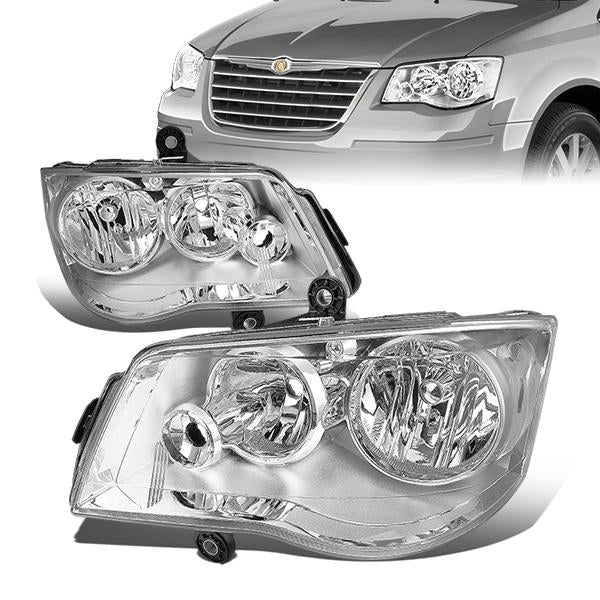 Factory Style Headlights<br>08-16 Chrysler Town Country, 11-17 Dodge Grand Caravan