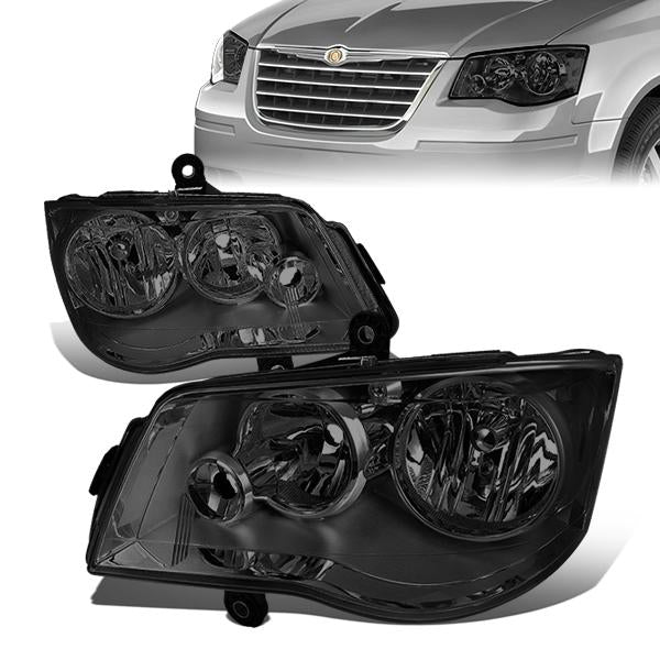 Factory Style Headlights<br>08-16 Chrysler Town Country, 11-17 Dodge Grand Caravan