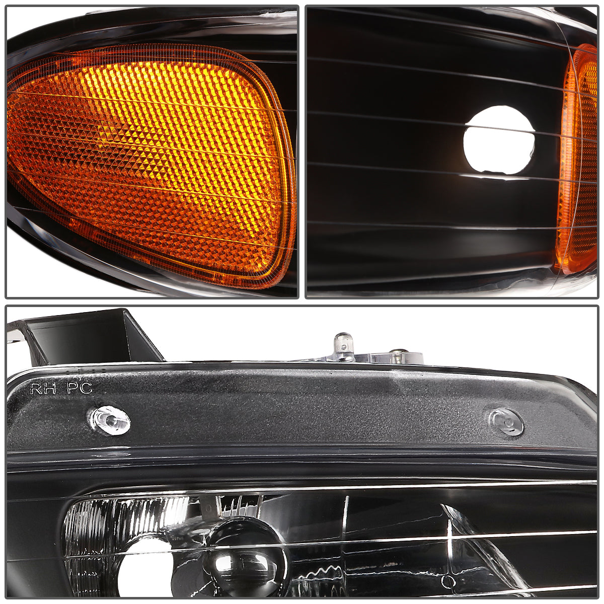 Factory Style Headlights<br>96-99 Dodge Grand Caravan Chrysler Town Country Voyager