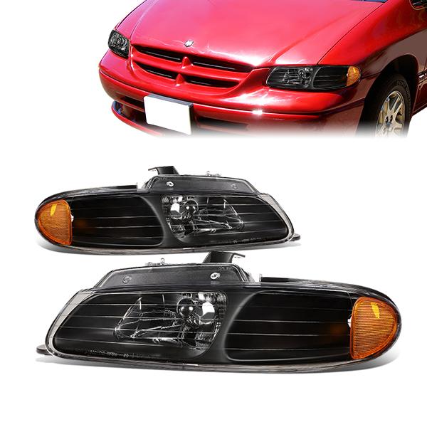 Factory Style Headlights<br>96-99 Dodge Grand Caravan Chrysler Town Country Voyager