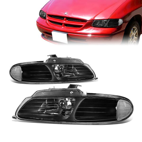 Factory Style Headlights<br>96-99 Dodge Grand Caravan Chrysler Town Country Voyager