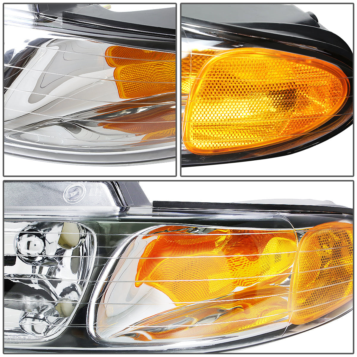 Factory Style Headlights<br>96-99 Dodge Grand Caravan Chrysler Town Country Voyager