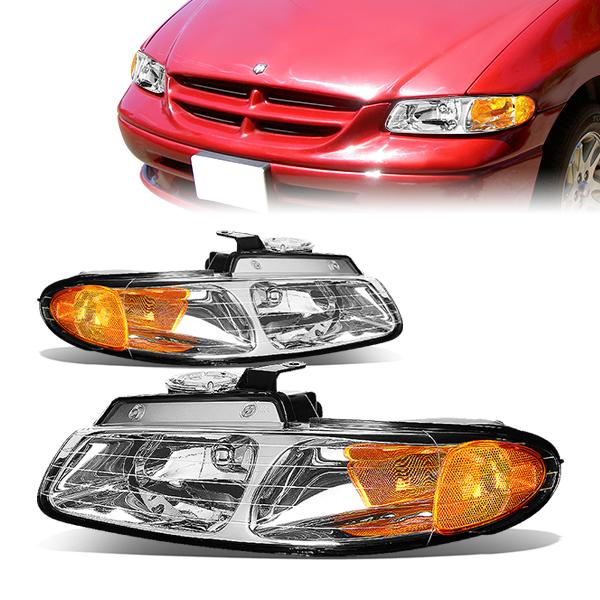 Factory Style Headlights<br>96-99 Dodge Grand Caravan Chrysler Town Country Voyager