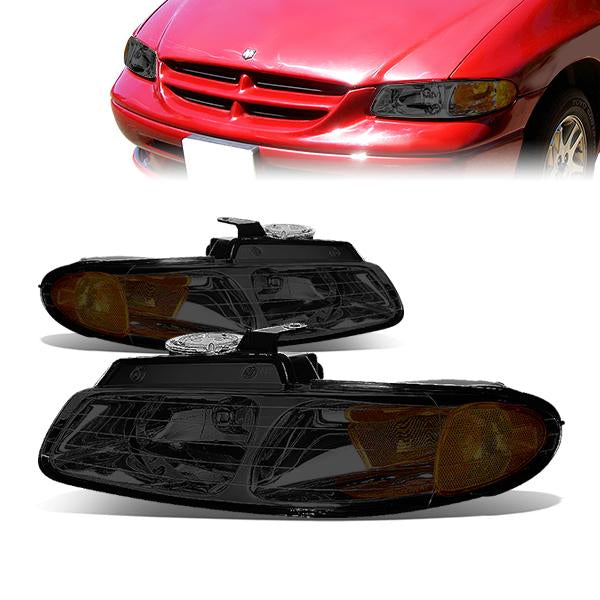 Factory Style Headlights<br>96-99 Dodge Grand Caravan Chrysler Town Country Voyager