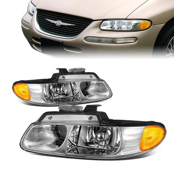 Projector Headlights<br>96-99 Dodge Grand Caravan Chrysler Town Country Voyager