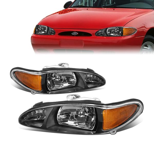 Factory Style Headlights<br>97-02 Ford Escort