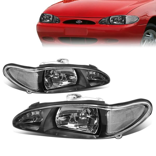 Factory Style Headlights<br>97-02 Ford Escort