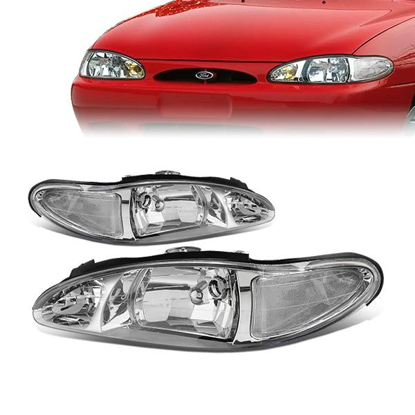 Factory Style Headlights<br>97-02 Ford Escort