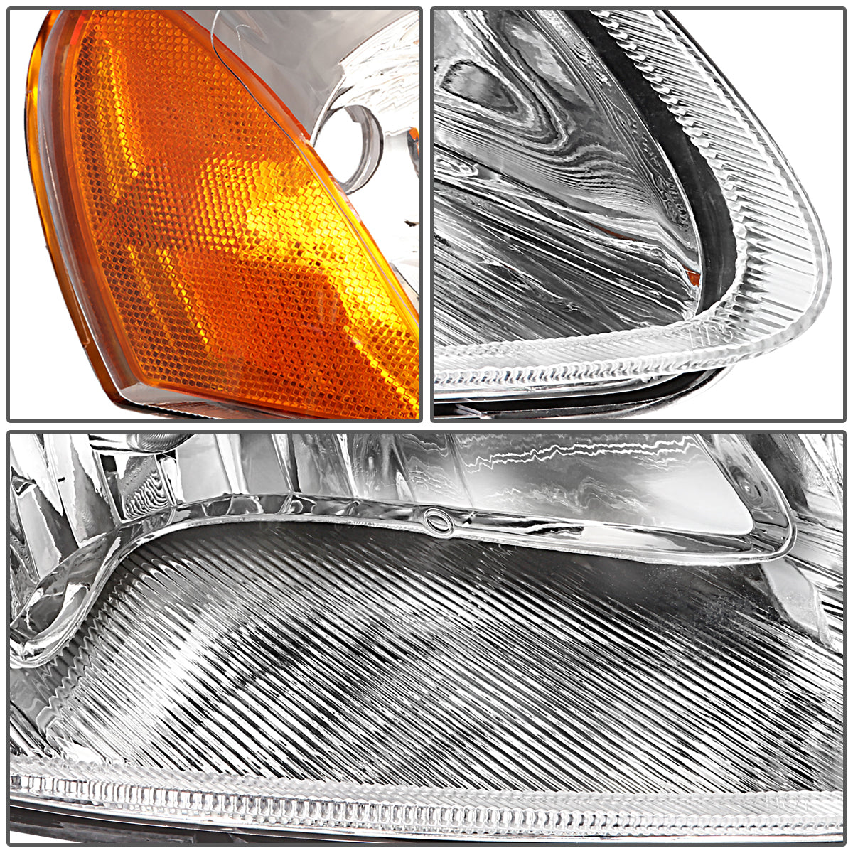 Factory Style Headlights<br>01-03 Chrysler Sebring, 01-06 Dodge Stratus