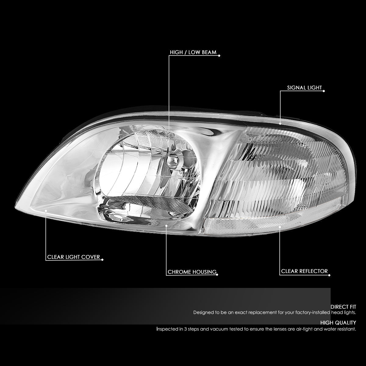 Factory Style Headlights<br>99-03 Ford Windstar