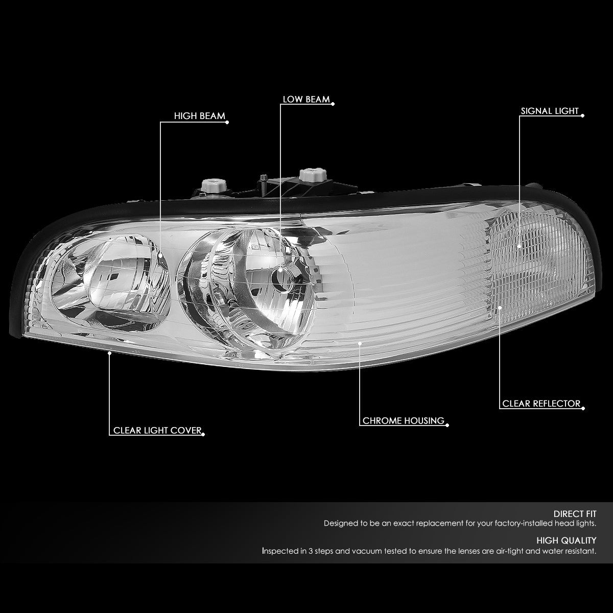 Factory Style Headlights<br>97-05 Buick Park Avenue