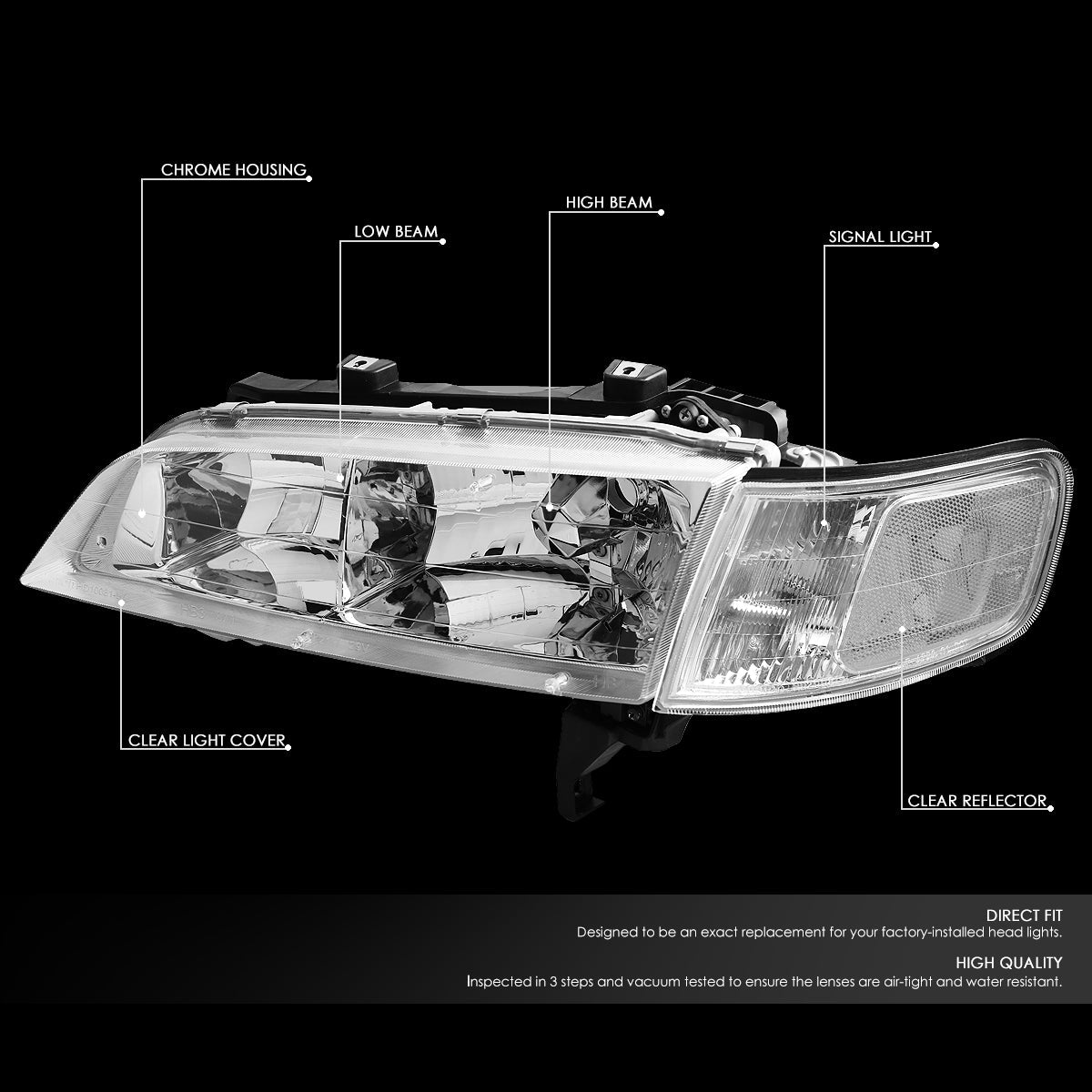 Factory Style Headlights<br>94-97 Honda Accord