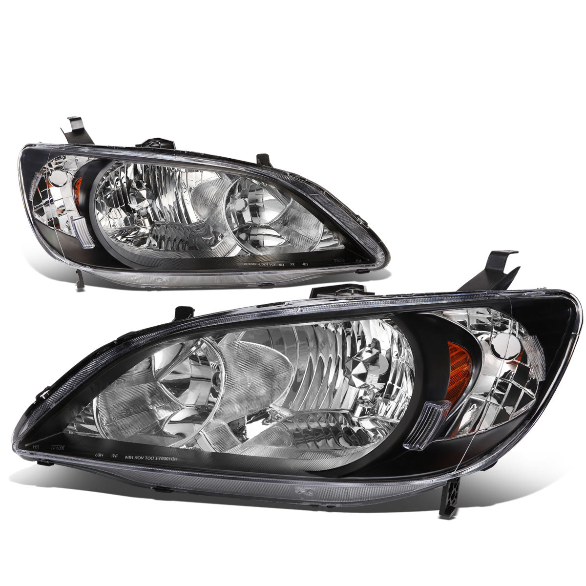 Factory Style Headlights <br>04-05 Honda Civic Sedan/ Coupe