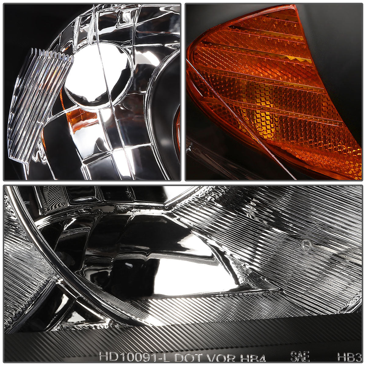 Factory Style Headlights <br>04-05 Honda Civic Sedan/ Coupe