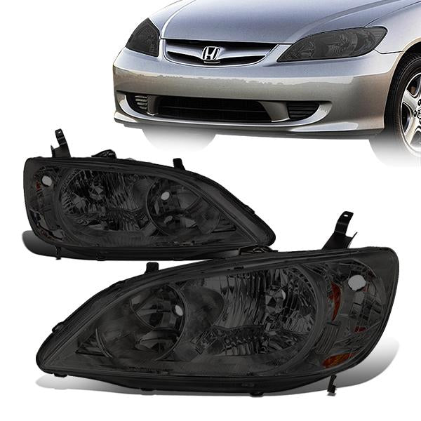 Factory Style Headlights <br>04-05 Honda Civic Sedan/ Coupe