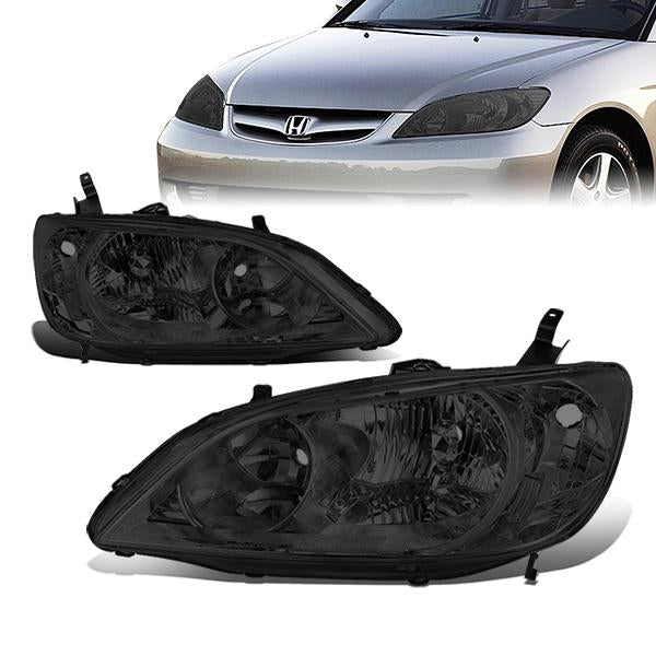 Factory Style Headlights <br>04-05 Honda Civic Sedan/ Coupe