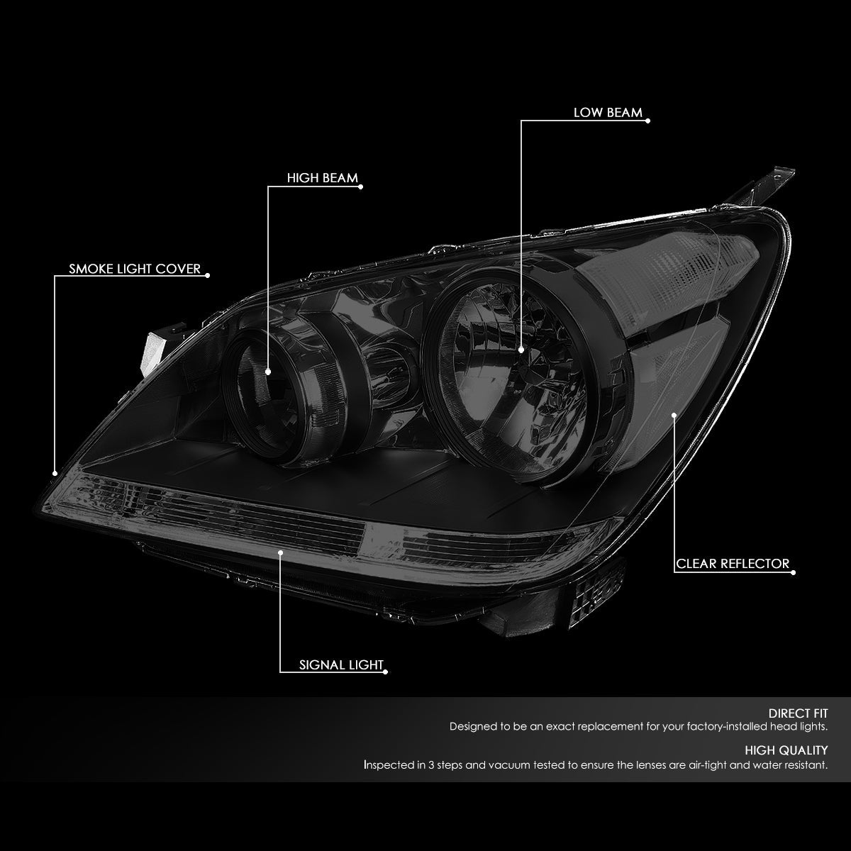 Factory Style Headlights<br>08-10 Honda Odyssey