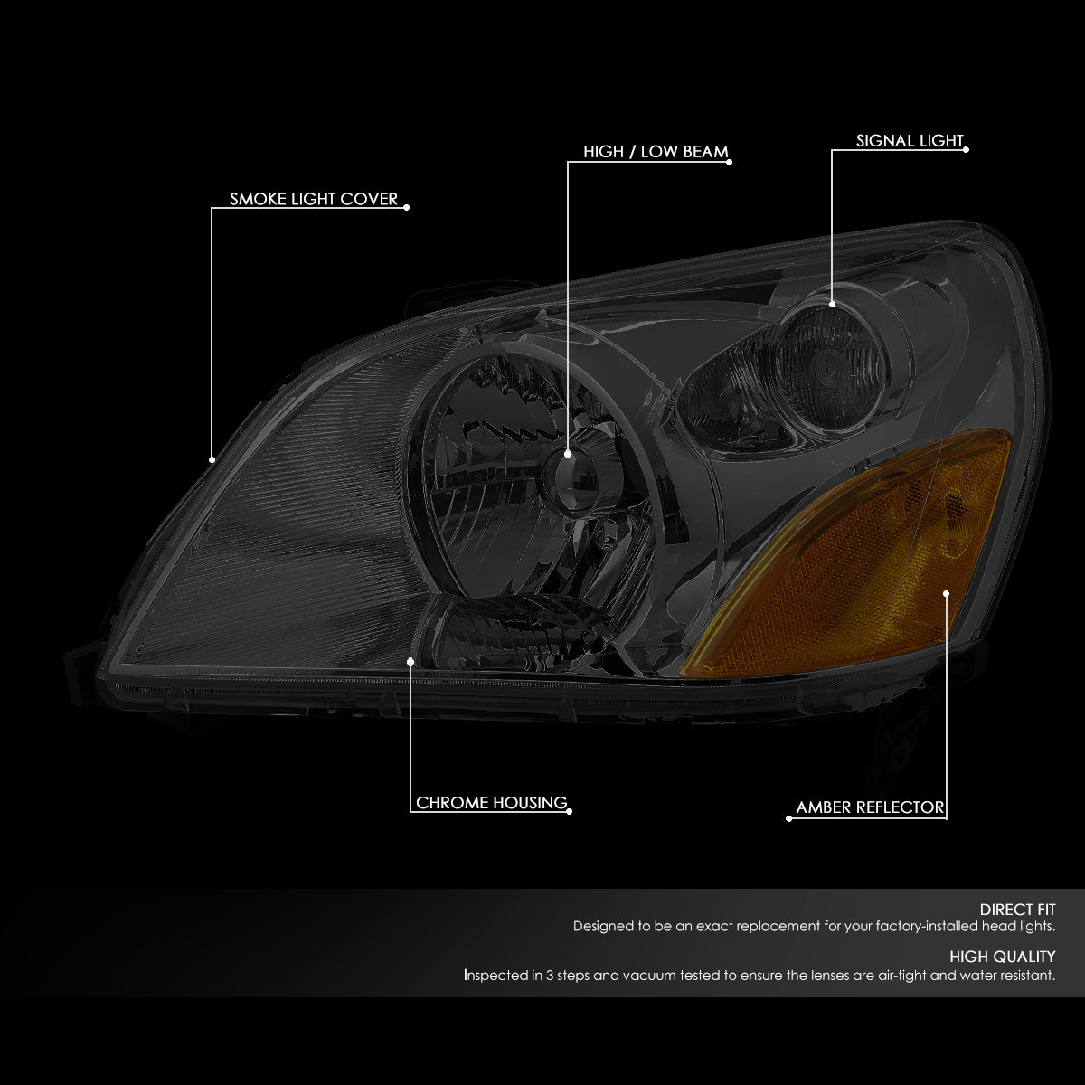 Factory Style Headlights<br>03-05 Honda Pilot