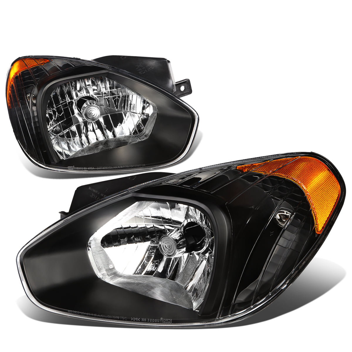 Factory Style Headlights<br>07-11 Hyundai Accent