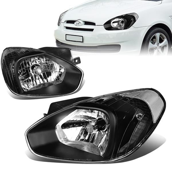 Factory Style Headlights<br>07-11 Hyundai Accent