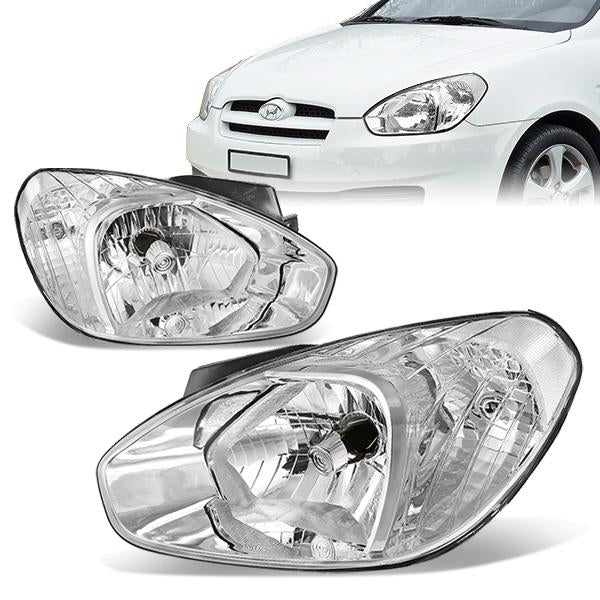 Factory Style Headlights<br>07-11 Hyundai Accent