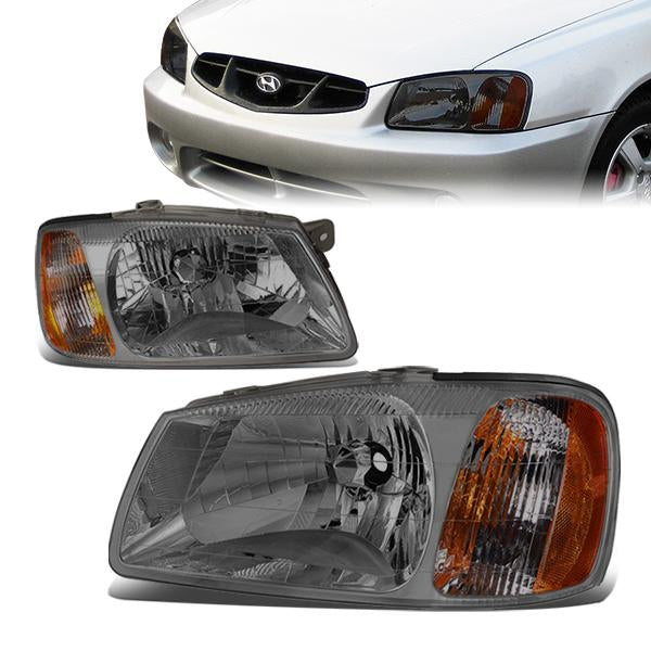 Factory Style Headlights<br>00-02 Hyundai Accent